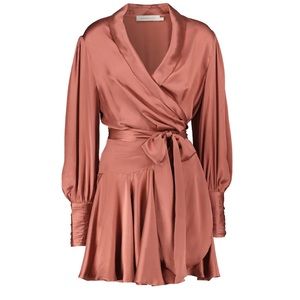 Zimmermann Silk wrap mini dress